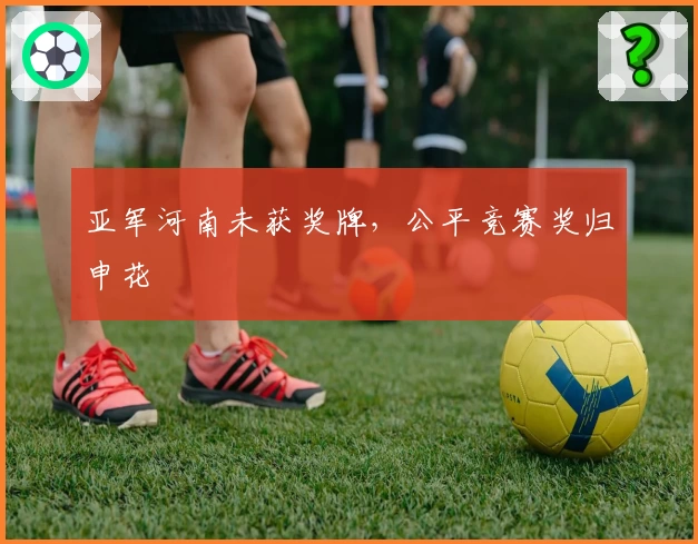 亚军河南未获奖牌，公平竞赛奖归申花